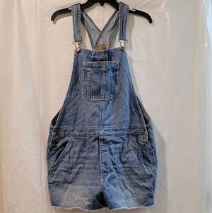 American Eagle Outfitters Blue Denim with Brown Patch L